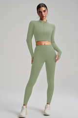 Bras, tight-fitting pants, and a sports three-piece set.