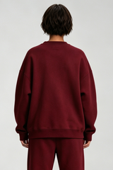 Women's Fall Fleece‑Lined Drop Shoulder Oversized Pullover