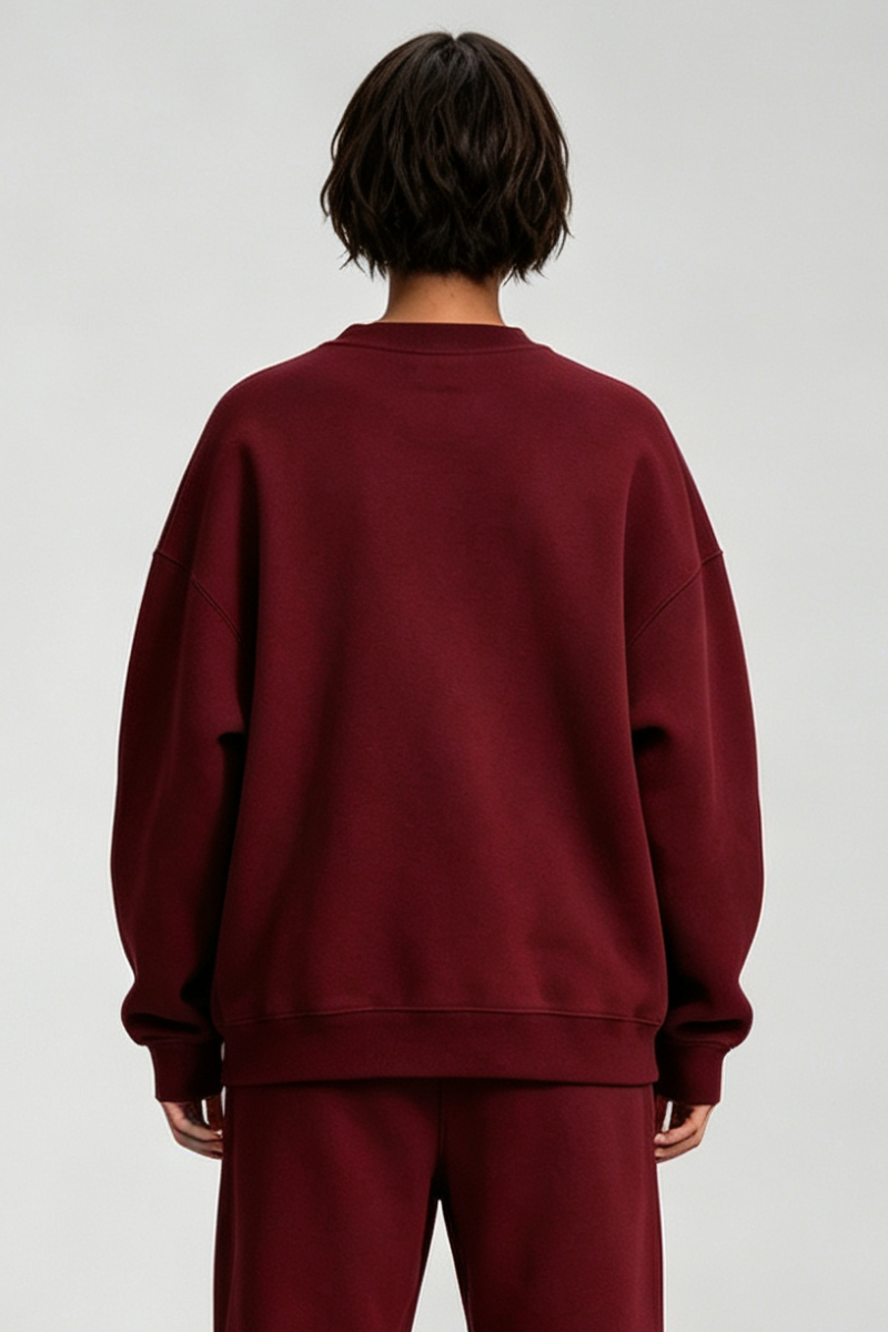 Women's Fall Fleece‑Lined Drop Shoulder Oversized Pullover