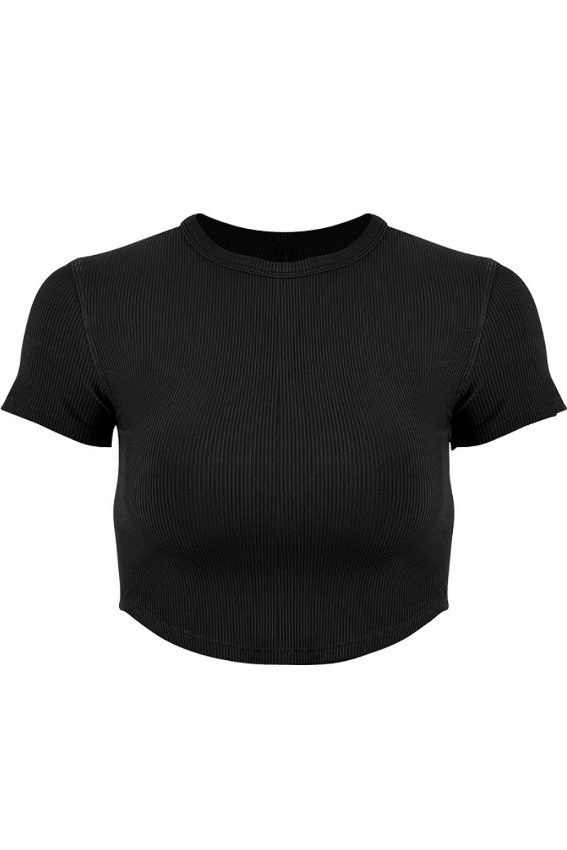 Sleek-Fit Running Crop Tee