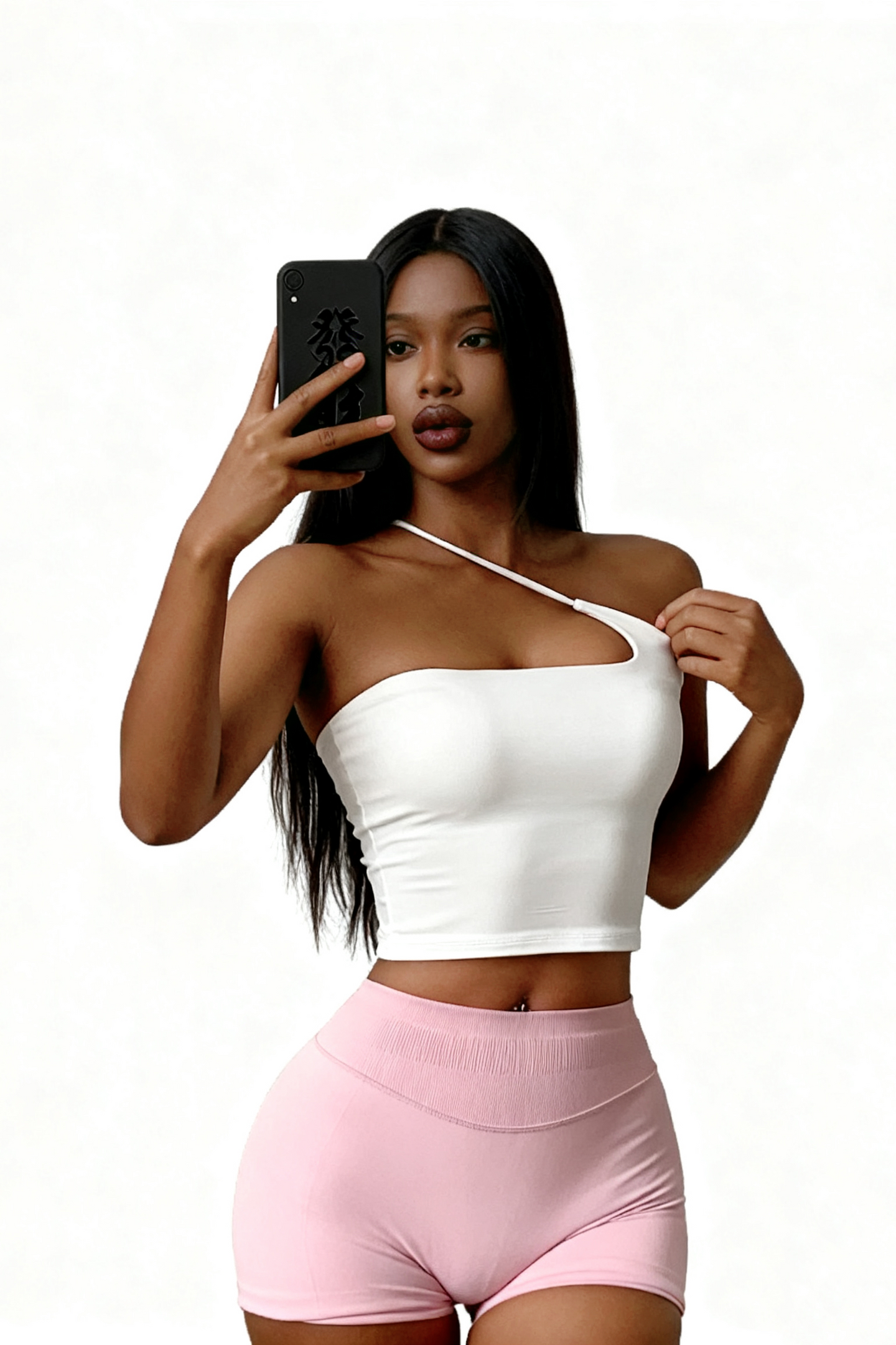 Women's One-Shoulder Padded Open Back Yoga TankTop