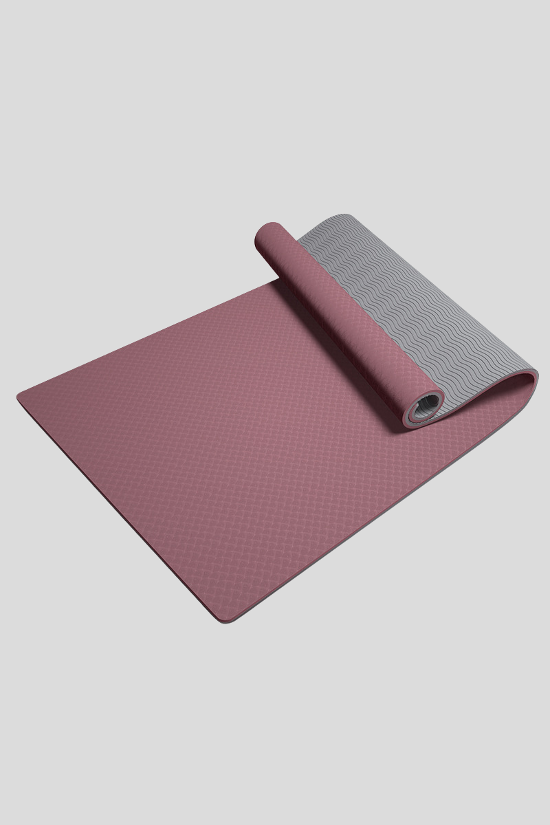 Unisex TPE Non Slip Shock Proof Yoga Mat - Multicolor