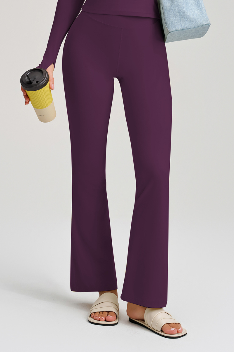 High-waist, seamless fitness pants