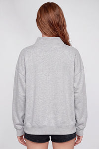 Women's Fall Fleece Mock Neck Sweatshirt with Side Neck Slit