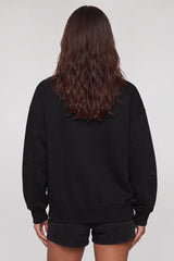 Women's Fall Solid Fleece Loose Mock Neck Sweatshirt