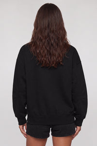 Women's Fall Solid Fleece Loose Mock Neck Sweatshirt