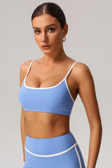 Women Classic Contrasting Color High Support Sports Bra