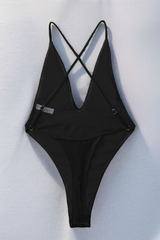 Women's Sexy Cross-Back Thin Straps V-neck Swimsuit