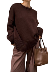 Turtleneck knitted round-necked sweater