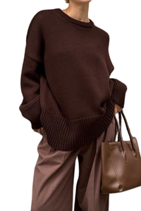 Turtleneck knitted round-necked sweater