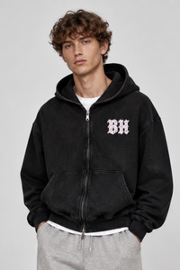 Men's Fall 100% Cotton Embroidery with Rhinestones Jacket