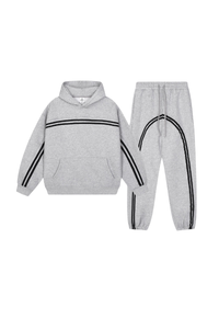 Vintage-style hooded sweatshirt set