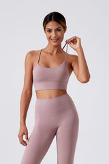 Women Running Sexy Y Back Anti-Shock Gathering Yoga Sports Bra