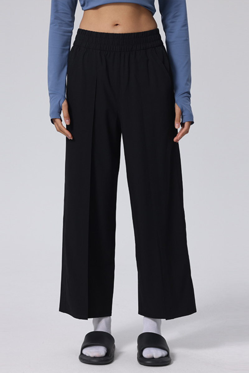 Women's Quick Dry Side Pocket Wide Leg Sports Pants