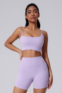Women's Summer Thin Strap Bra And Shorts Two-Piece Sets