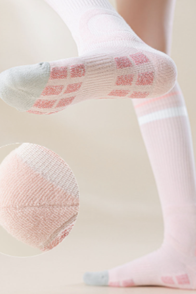 Women’s Color Block Gradient Pressure High-Top Sports Socks