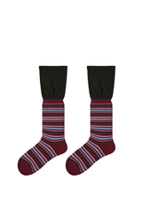 Women’s Retro Striped Color Block Slouch Crew Socks