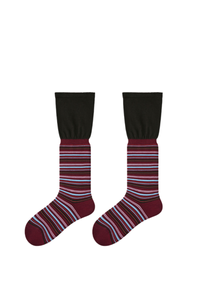 Women’s Retro Striped Color Block Slouch Crew Socks