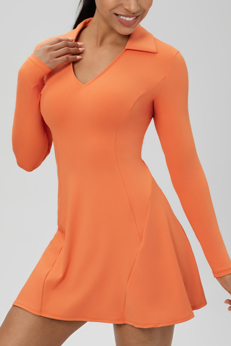 Women's Polo-Collar Tennis Dress