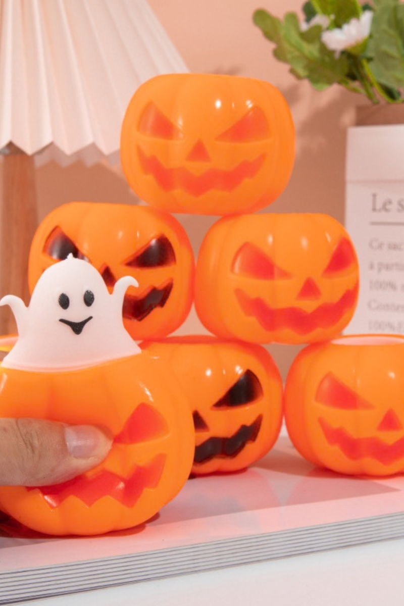Halloween Pumpkin Ghost Squeeze Cup Fidget Toy