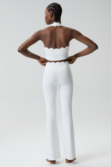 Women's Petal Yoga Athletic Set:Halter Tank Top & Flarepants