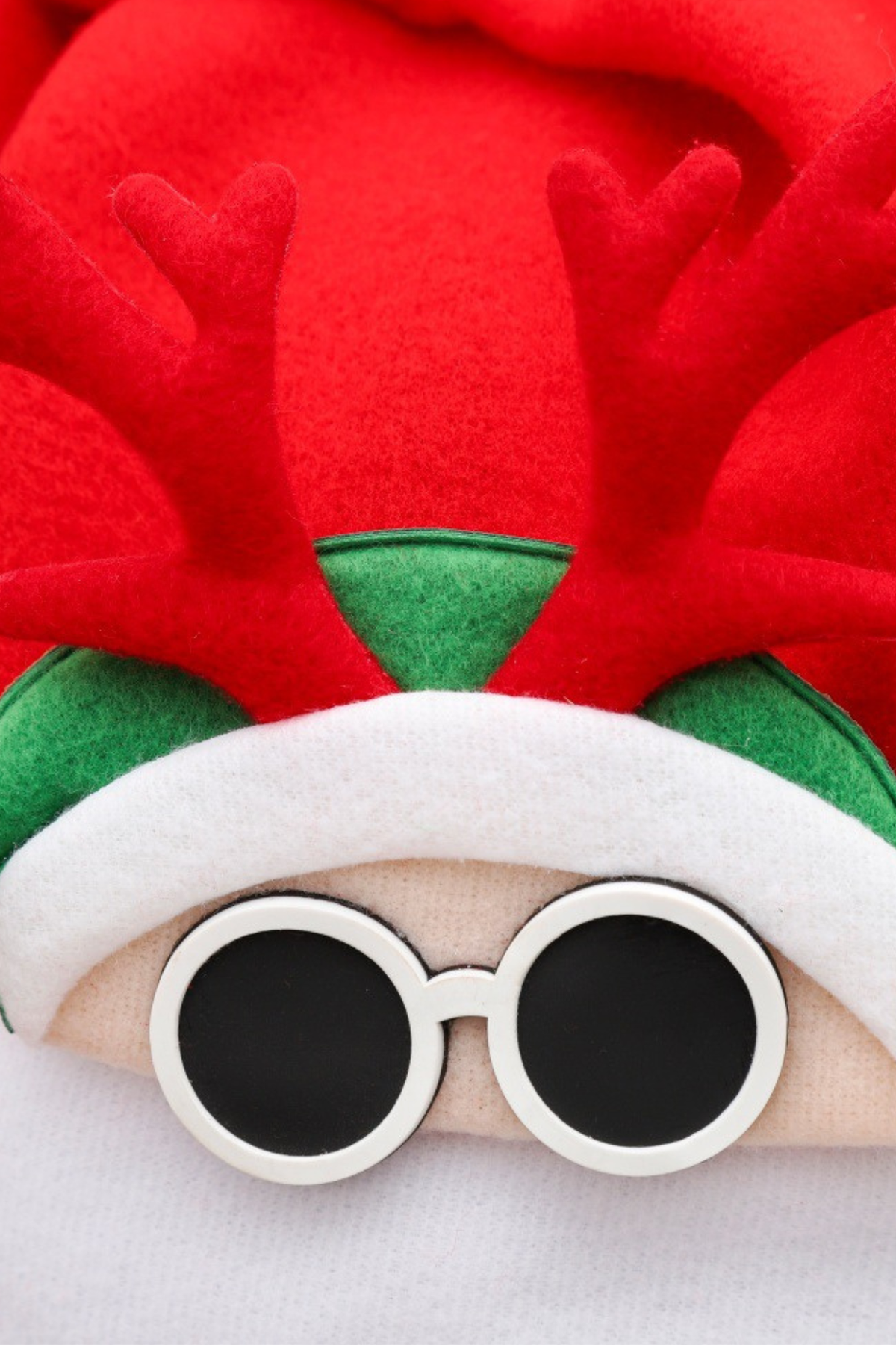 Unisex Cute Christmas Santa Hat With 3D Antler Sunglasses