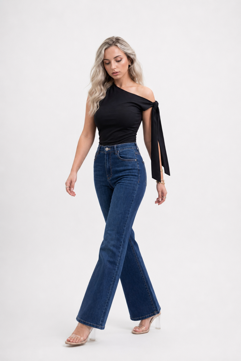 Women's Vintage Eelaxed Vootcut Wide Leg Jeans