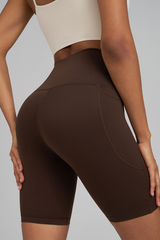 High-waisted women's athletic shorts