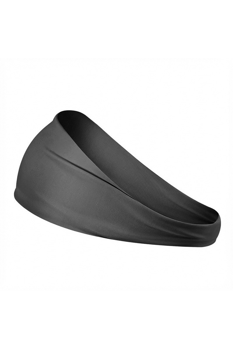 Wide-brimmed pleated sport headband.