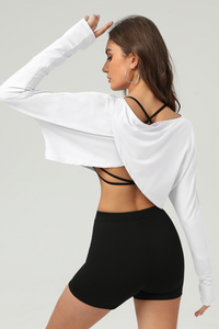 long sleeves  Cropped crop top