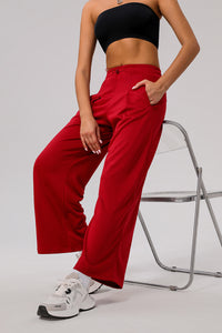 Women Casual Sports Wide-Leg Pants