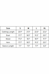 Women's Back Panel Stitched Raglan Sleevee Slim Fit Tee