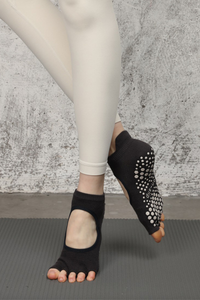 Women's Solid Color Pilates Yoga Grip Five-Toe Socks