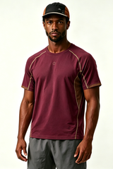 Men's Raglan Contrast Stitch Panel Quick Dry Outdoor Top