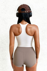 Women's medium strength fixed chest pad yoga fitness bra