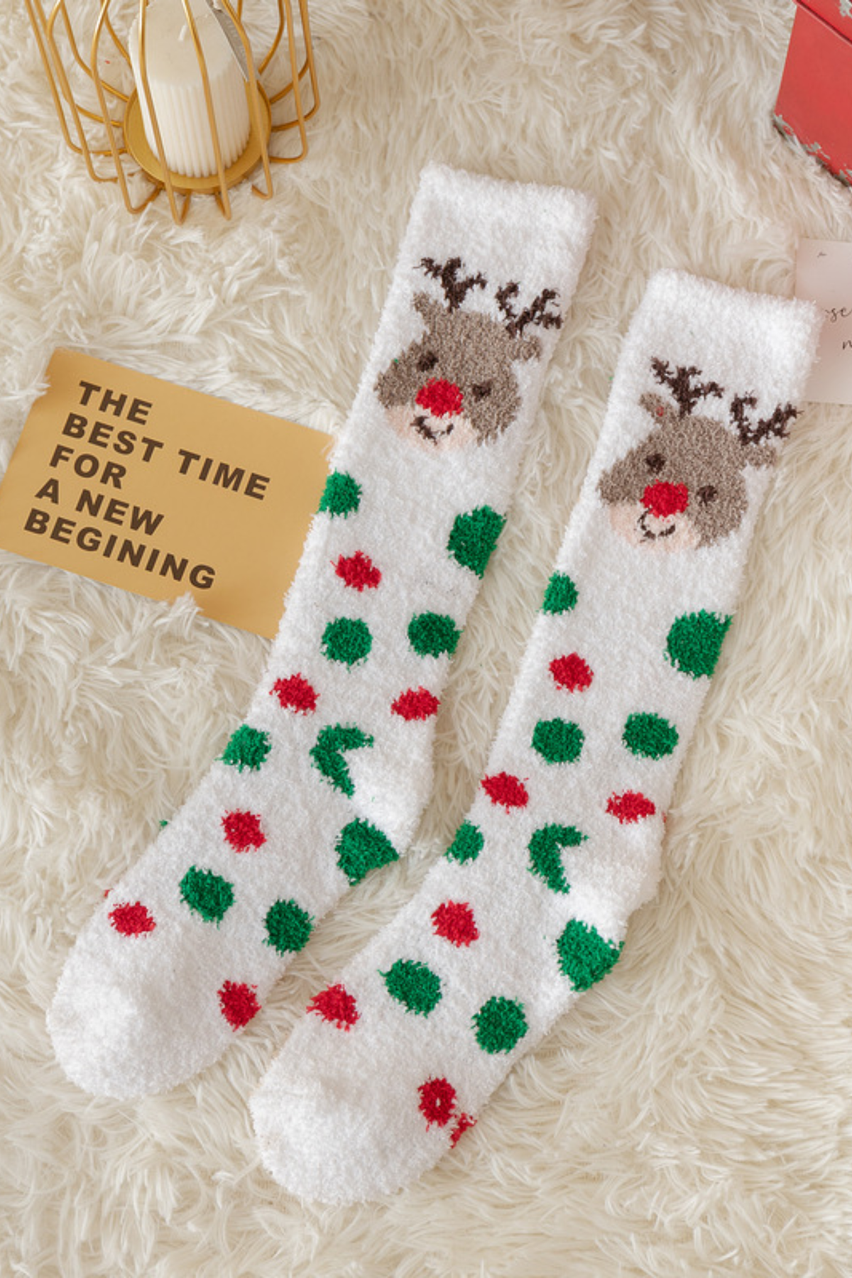 Women's Christmas Cute Xmas Cartoon Knee High Socks