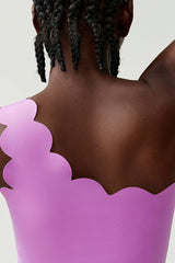 Women Single-Shoulder Wave-Hem Tennis Dress