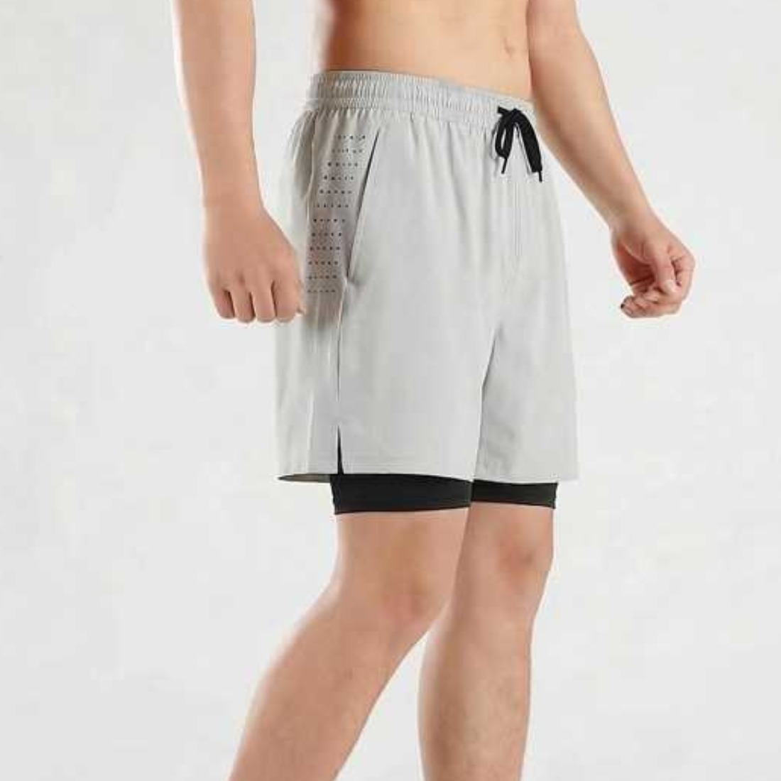 Men's 2-in-1 Athletic Breathable  Shorts with Inner Liner