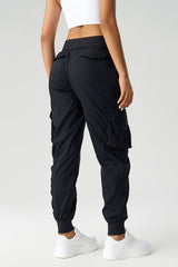 Women Mid-Rise Drawstring Leg Loose-Fitting Lightweight Quick-Drying Breathable Outdoor Workwear Sweatpants