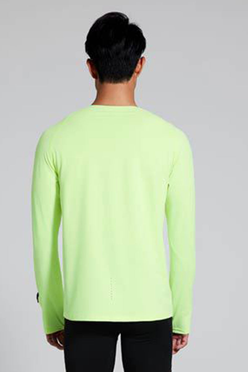 Men Round-Neck Quick-Dry Training Long Sleeve Top