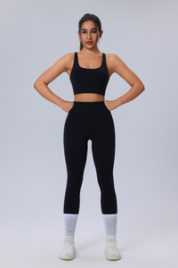 Women's Crisscross Back Sports Bra & Butt-Lifting Yoga Leggings Set