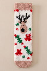 Unisex Christmas Gift Cute Print Holiday Coral Fleece Socks