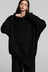Faux two-piece hooded sweatshirt