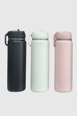 Portable Handle Straw Insulated Sports Bottle