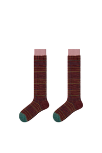 Women's Preppy Y2K  Retro Multicolor Striped Warm Knee-High Socks