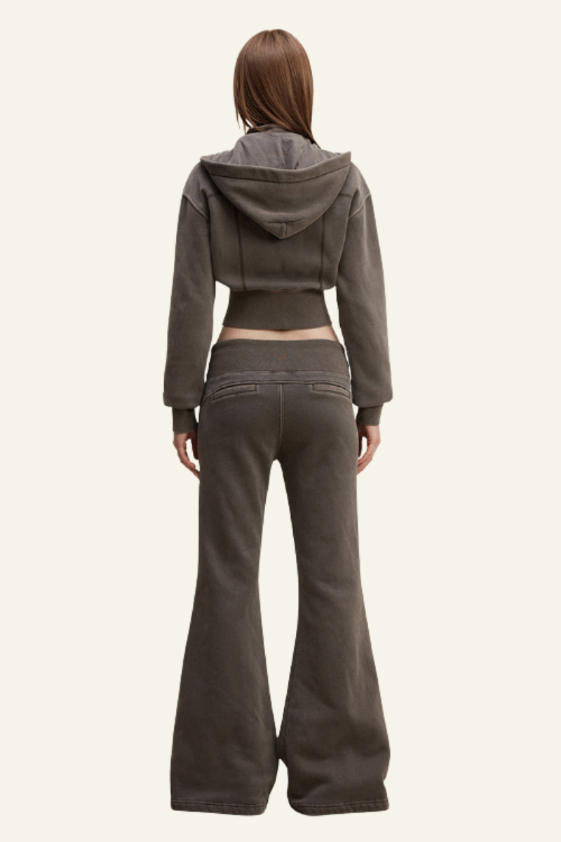 Women's Jacket and Flarepants Two-Piece Set.