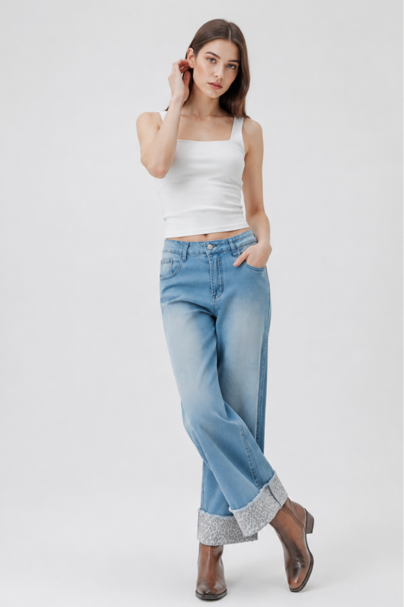 Women's High Waist Wide Leg Jeans