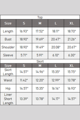 Women's Tennis Sets:Polo Collar Cropped Tee & Skirt