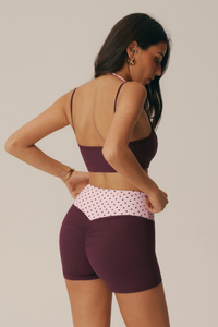 Women's Fake Two Piece Polka Dot Bra & High Waist Shorts Set