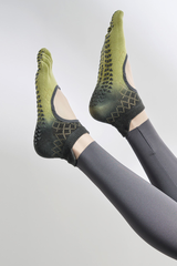 Women's Ombre Mesh Yoga Grip Five-Toe Socks